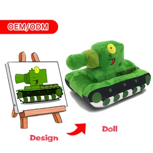 कस्टम सिमुलेशन टैंक प्लग तकिया नरम सेना हरी हथियार भरा डोल छलावरण हथियार टैंक प्लश खिलौना
