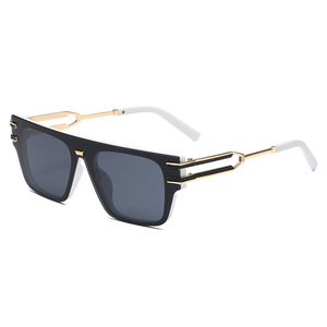 2024 New Fashion Big Square <b>Plastic</b> Metal <b>Frames</b> Luxury Vintage Shades Retro Trendy Sunglasses Women Men - Product Image 5