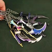Juguetes del Juego Valorant, Diseño de Anime Impresionante, Armas Hechas a Mano, Cuchillo de Garra Mob M4, Modelo de Metal Completo, Llavero Colgante