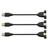 Cable de Extensión USB 2.0 de Alta Velocidad de 28AWG/26AWG 2C 1500mm con Montaje en Panel de PVC, Macho/Hembra, para Uso en Automóviles y Electrodomésticos