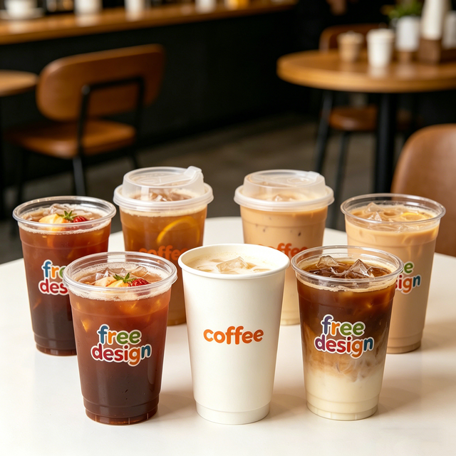 Custom Logo 12oz 14oz 16oz Disposable Smoothie Clear Plastic U Shape Cold Bubble Boba Tea Coffee Cups Pet Plastic Cup With Lid