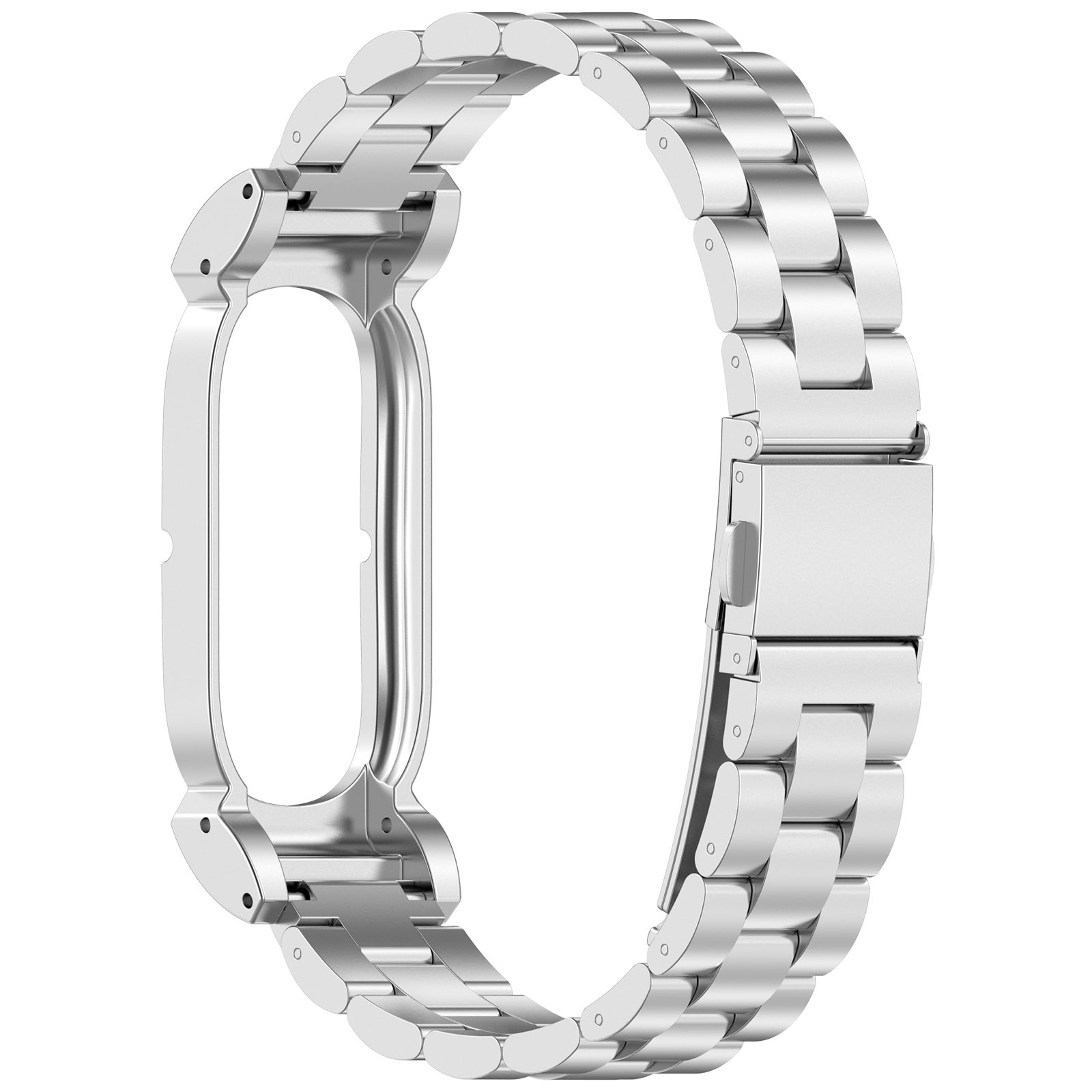 4 #   Argent [Bracelet en acier à trois maillons]