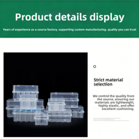 Vente en gros de boîtes de flacons transparents en PP étanches et antichoc de 2 ml/3 ml/5 ml/10 ml, lot de 10, pour le stockage