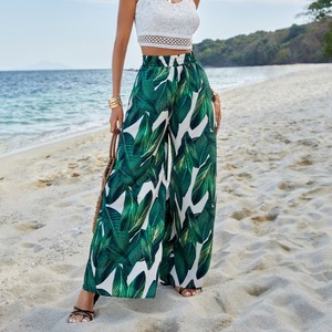 Pantalons larges imprimés à taille haute, style décontracté européen et américain pour femmes, tendance - Product Image 1