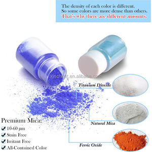 Poudre de mica, ensemble de 6 couleurs, pigment <span class=keywords><strong>nacré</strong></span> pour résine époxy, pigment pour la fabrication de savon, bombes de bain, fabrication de bougies - Product Image 4