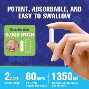 Capsule <span class=keywords><strong>de</strong></span> <span class=keywords><strong>magnésium</strong></span> OEM 15 en 1 avec glycinate <span class=keywords><strong>de</strong></span> <span class=keywords><strong>magnésium</strong></span>, citrate, malate, oxyde <span class=keywords><strong>de</strong></span> taurate, carbonate, <span class=keywords><strong>chlorure</strong></span>, supplément d'orotate - Product Image 5