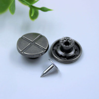 Kancing Jeans Logo Kustom 17mm, Kancing Logam Paduan Seng untuk Celana Jaket Grosir