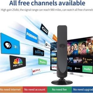 Antenna <span class=keywords><strong>TV</strong></span> Digitale da Interno ad Alto Guadagno con Ventosa Verticale HDTV-T, Antenna <span class=keywords><strong>TV</strong></span> Digitale Terrestre con Cavo da 3M, 4K 1080p DVB-T2 - Product Image 3