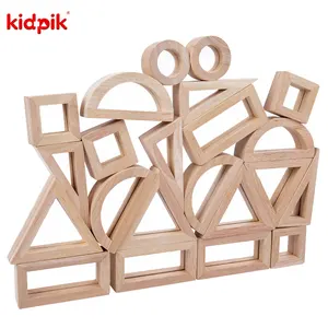 Kidpik חומרים אקריליים בניין בלוק צעצועי גזע 2024 עץ גומי חושי עץ לחינוך מוקדם