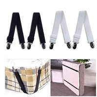Großhandel elastische Bettlaken Befestigungs elemente Greifer Clips Set verstellbares Dreieck Anti-Falten Weiß Schwarz 4-seitige 8-Punkt-Wäsche
