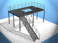 Plateforme en structure d'acier Q235 pour usage industriel