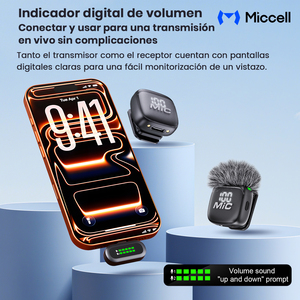 Microfono Inalambrico Miccell Con Reduccions De Ruido <strong>AI</strong> Pantalla Digital Y Microfono De Solapa Para YouTube TikTok Y Vlogs En - Product Image 3