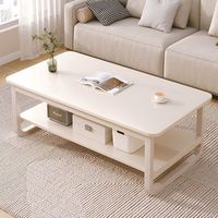 Petite table basse moderne en bois pour salon - Meuble de salon durable et facile à nettoyer