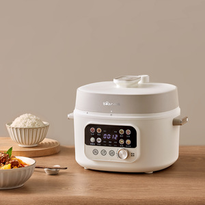 Olla a Presión Eléctrica Bear de 4L, Multifuncional, Automática, para el Hogar, con Revestimiento de Cerámica, Operación con un Solo Toque - Product Image 1