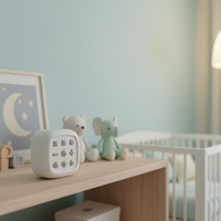 Lampe LED portable pour la maison, avec contrôle par interrupteur, veilleuse carrée à bruit blanc pour bébé, DC 5V, pour haut-parleur USB, mini, moderne, pour chambre à coucher, en ABS, colorée