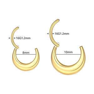 <span class=keywords><strong>Piercing</strong></span> de <span class=keywords><strong>Titanio</strong></span> <span class=keywords><strong>G23</strong></span> 16G <span class=keywords><strong>para</strong></span> Septum y Nariz, Anillo Segmentado en Forma de Media Luna, Pendientes de Cartílago, Aro, Lágrima, Rook, Hélice - Product Image 6