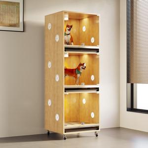 Vente en gros Grande <span class=keywords><strong>cage</strong></span> d'intérieur de luxe en bois massif pour chien et chat - Product Image 2
