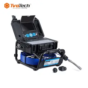 TVBTECH 40M Water Pipe Line Inspection Camera Equipment With Meter Counter And Keyboard 512hz Sonde Self-leveling Feature