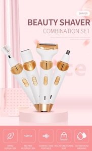 Epilator pembersih rambut elektrik 4 dalam 1, pisau cukur penghilang alis dan hidung tahan air cukur ketiak - Product Image 3