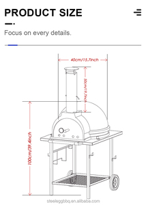 <span class=keywords><strong>SEB</strong></span> – four à pizza mobile commercial, 26 pouces, extérieur, bois, cuit - Product Image 2