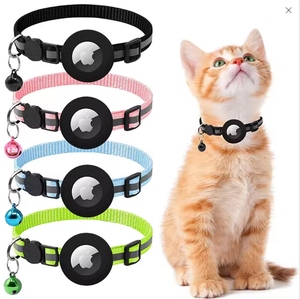 Collar de seguridad para mascotas de nailon reflectante de recarga ajustable para Apple Airtag, funda protectora para perros y gatos de entrenamiento pequeños - Product Image 2