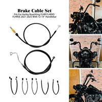 Kit de câbles de frein et d'embrayage allongés pour moto Harley Road King FLHR FLHRXS FLHRSE 2021-2025 en acier inoxydable tressé