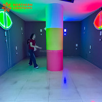 Jeu interactif mural d'intérieur en plastique avec bouton poussoir de comptage de nombres, activation par lumière LED, pour la maison et l'école, Yeux Maléfiques