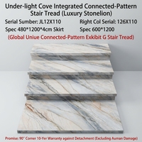 Carreaux de sol en céramique vitrifiée antidérapants, résistants aux acides, aspect marbre moderne de luxe, avec LED intégrées, pour murs intérieurs et utilisation en supermarché