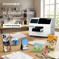 Imprimante à plat UV automatique PodNEX AI, encre UV, CMYK, impression personnalisée de coques de téléphone, machine de vente automatique, coques de téléphone personnalisées