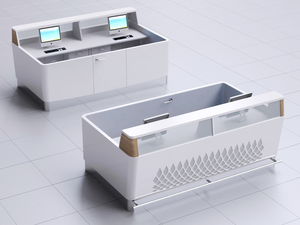 Mostrador de registro en el aeropuerto, mostrador de servicio de acero inoxidable, mostrador de registro en el terminal del aeropuerto para el manejo de billetes de pasajeros - Product Image 4
