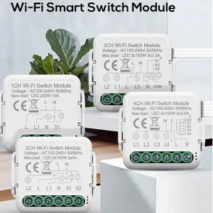 100000 Times 1CH ABS And PC Wifi Switch Module With Neutral Wire Support Alexa And Google Home
