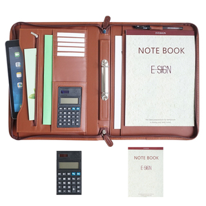 Custom Luxury 3-Ring Crazy Horse School Organizer A5 Sublimation Water Zippered Personalized Leather Travel Binder Pad Portfolio