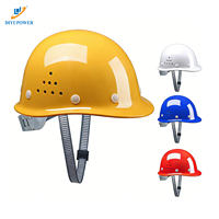 Casque de sécurité industriel résistant aux chocs DIYU POWER avec sangle de mentonnière, casque de chantier robuste avec suspension à 4 points