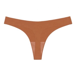 Nouveauté 2026 : Tangas et strings sans couture en soie glacée, invisibles, avec logo personnalisé, sous-vêtements féminins, culottes, string sans couture - Product Image 6