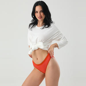 Braguitas de punto sin costuras de talle bajo sexys para mujer, estilo europeo y americano, 2024, 40% algodón peinado, cómodas, ecológicas, ODM - Product Image 1