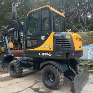 Excavadora Hyundai 60W VS Usada de 6 Toneladas, Excavadora Hidráulica de Ruedas Original Usada, Hyundai 60W VS 150 210 225 305 330 - Product Image 1