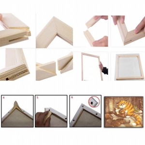 Envío Directo precio de fábrica DIY pintura al óleo lienzo marco de madera foto marco interior Marco de lienzo estirado - Product Image 6