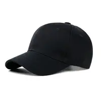 Di alta Qualità Su Ordinazione Nero Nuovo Vuoto Pianura del cappello di Cotone Cappelli di Sport 6 Pannello Berretto Da Baseball