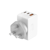 Chargeur mural USB-C Budi 65W avec alimentation rapide PD, prise de charge rapide de type C, protection rotative OTP pour téléphone