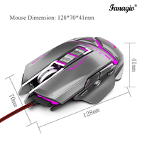 Souris de jeu optique filaire 7d souris de jeu pro définition programmable Macro contre-poids d'équilibrage détachable DPI réglable