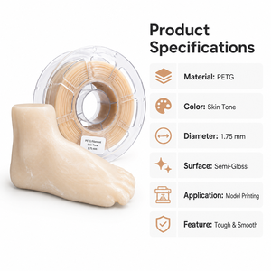 PETG Basic Light <strong>Diffusion</strong> Skin Tone Filament 3D Printing Material 3D Printer Filament for 3D Printers - Product Image 2