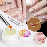 Venalisa 10g Diamant Collant Sans Essuyage Gel Super Lumineux Paillettes UV LED Soak Off Nail Glue Vernis Décoration pour Nail Art OEM/ODM