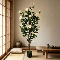 Nouvelle Décoration de Style pour Événements de Mariage : Arbre Artificiel en Pot de Camélia Fleurie, Décorations de Noël et de Fêtes pour l'Extérieur