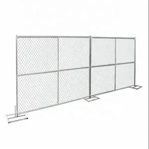 Nhà máy cung cấp hàng rào tạm thời 8x10 trang web xây dựng tích trữ kích thước tùy chỉnh với chân hàng rào tạm thời