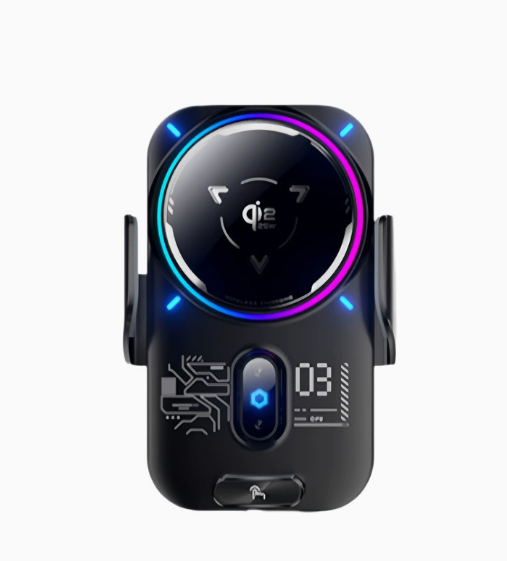 25W Semiconductor Car Phone Cooler Holder with Digital Display RGB Light for Gaming Live Streaming
