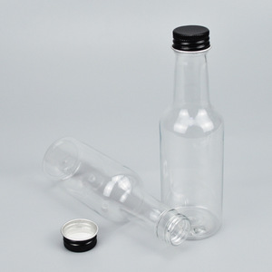 50ml 120ml 150ml rõ ràng Pet nhựa mini chai cho rượu Whisky rượu vang rượu bắn chai với nắp nhôm - Product Image 2