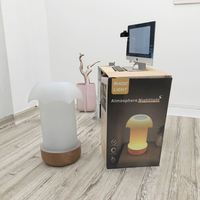 Lámpara de Mesa Táctil Moderna con Alimentación por CA y Batería, Luz Nocturna RGB con Control Remoto, Regulable, Cuerpo de ABS, Inalámbrica, para KTV y Bares