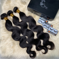 100 % Cheveux Humains Vierges Bruts Malaisiens et Indiens, Tissages de Cheveux Vierges Péruviens Grade 10A avec Closure