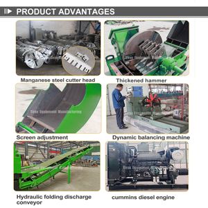 Nouvelle machine de broyeur à tambour hydraulique avec broyeur d'écrou de palme de PTO d'arbre de moteur diesel comportant de nouveaux composants de noyau-boîte de vitesse de roulement - Product Image 3