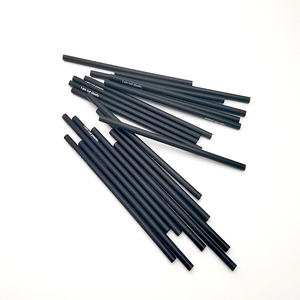 Dùng Một Lần Bán Buôn Đen Tùy Chỉnh Uống Ống Hút Nhựa - Product Image 2